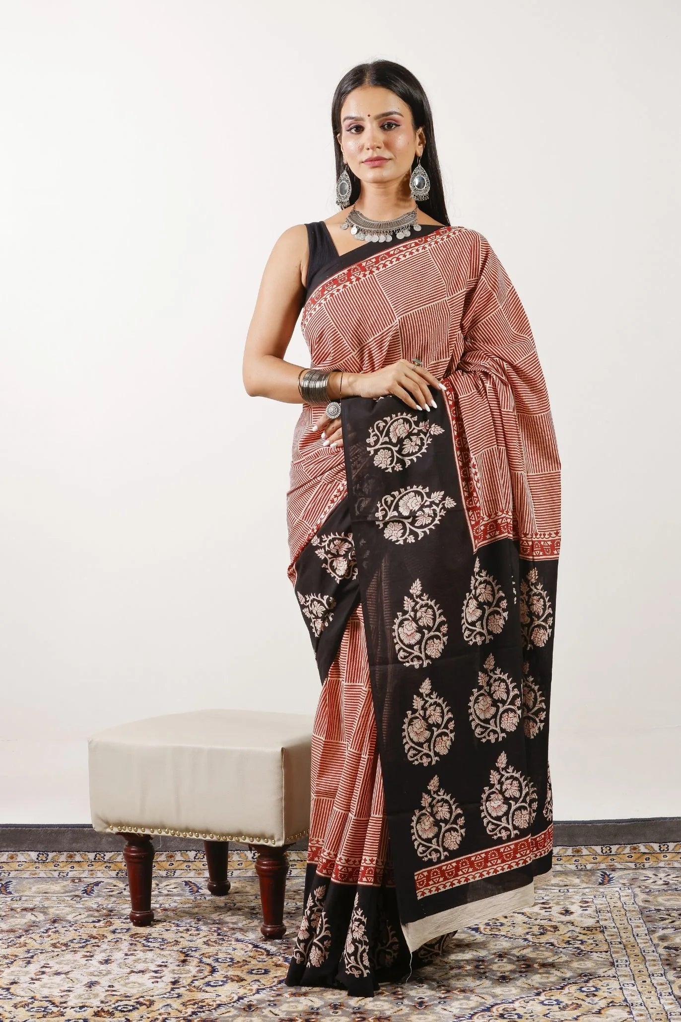 Mulmul Cotton Saree | Aarakt