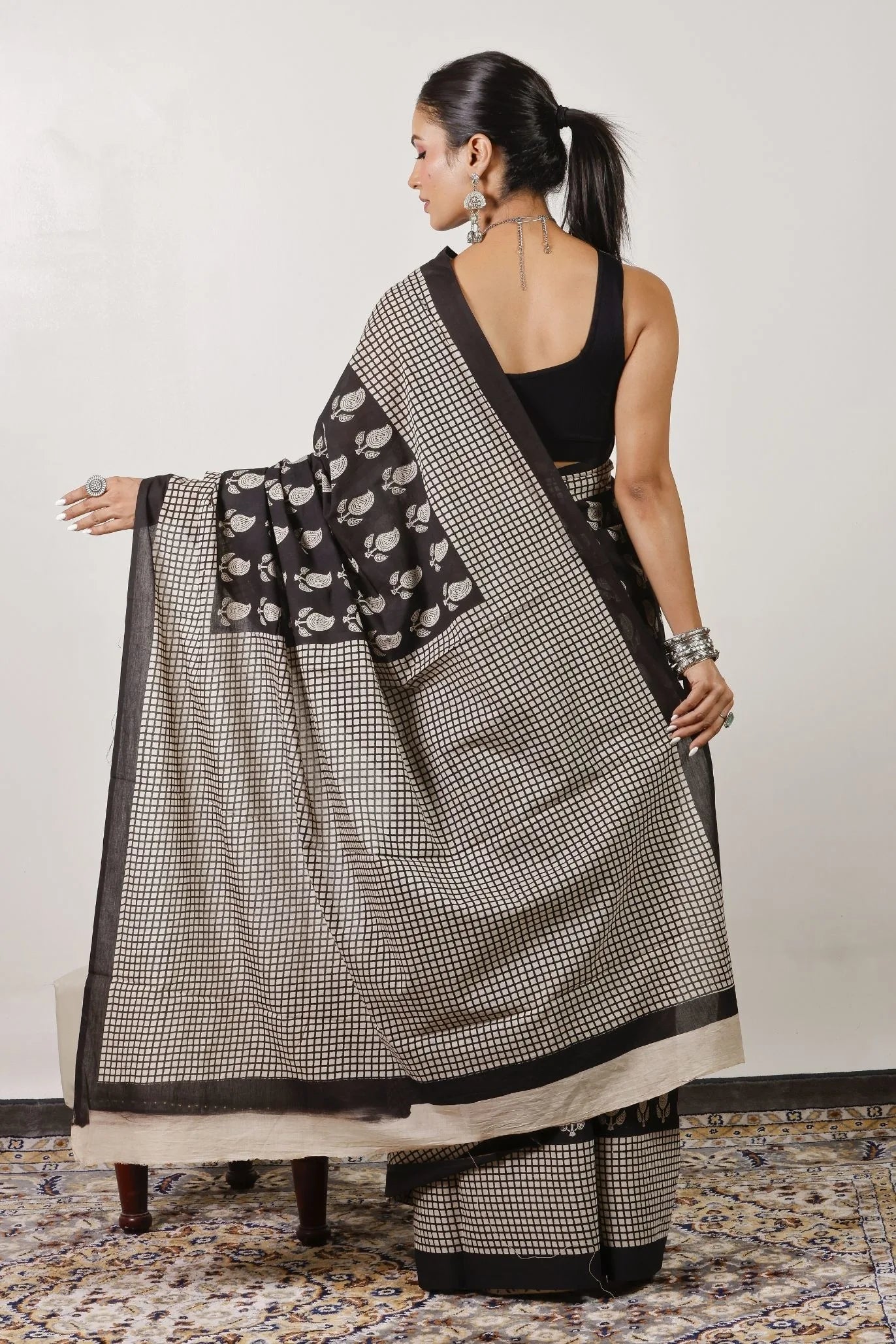 Mulmul Cotton Saree | Chaukor