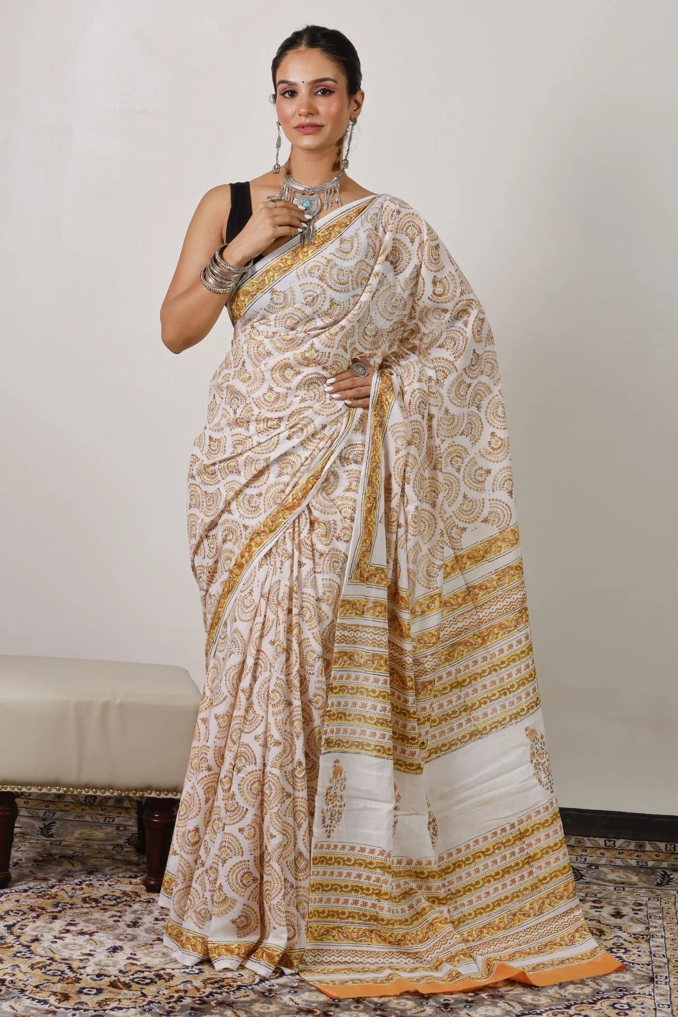 Mulmul Cotton Saree | Kanaka