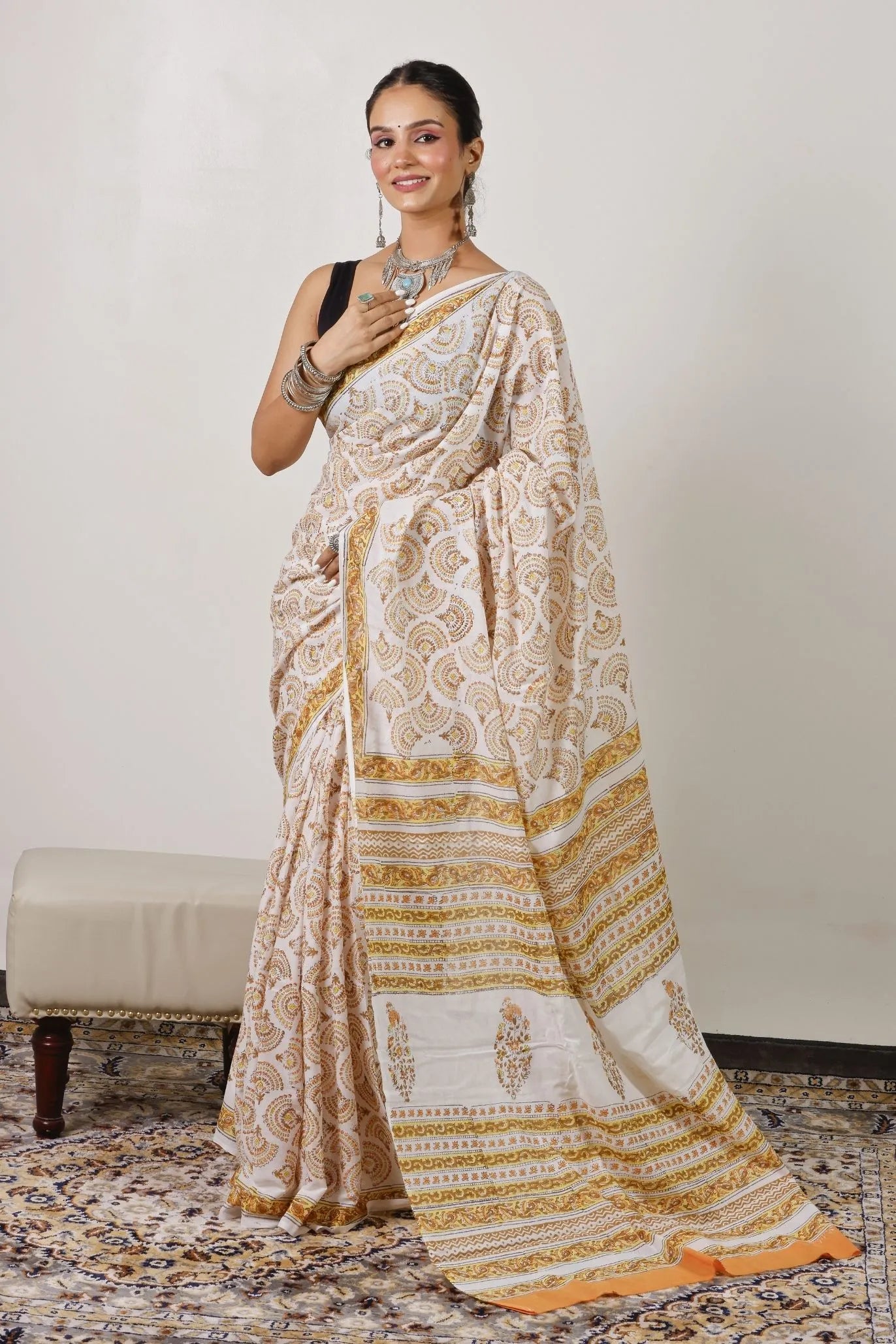Mulmul Cotton Saree | Kanaka