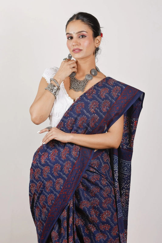 Mulmul Cotton Saree | Megha Malhar