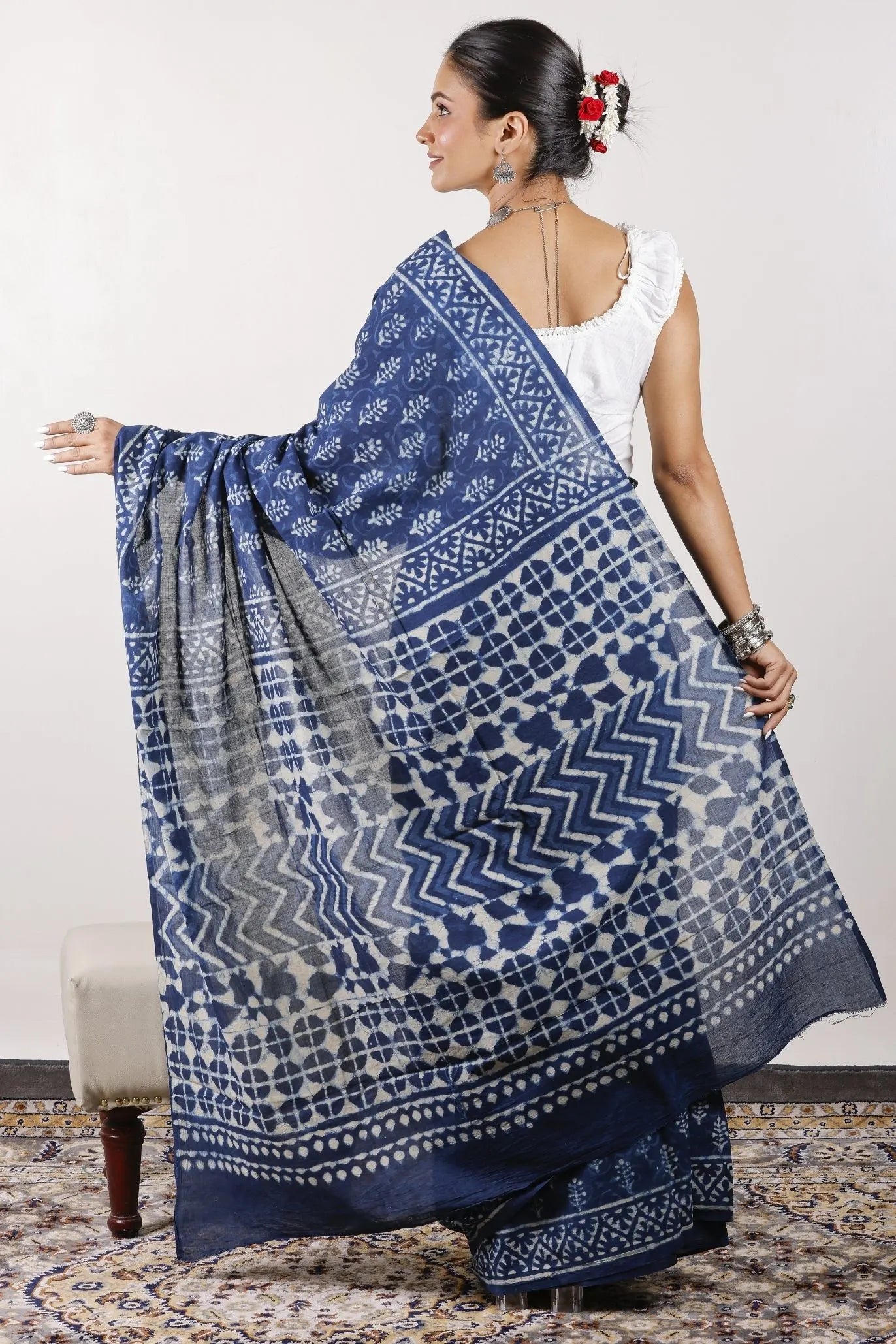 Mulmul Cotton Saree | Neelam