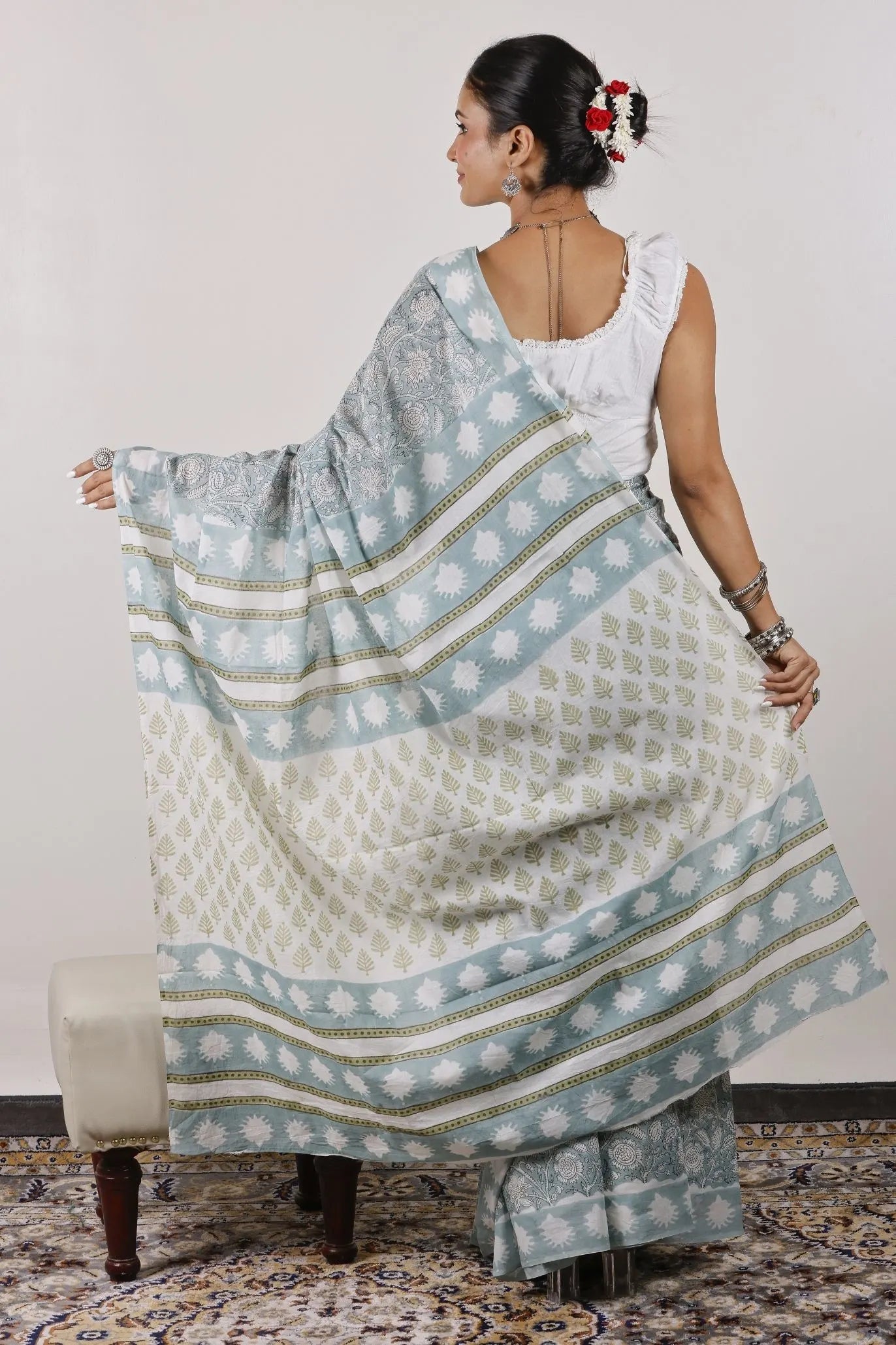 Mulmul Cotton Saree | Mehtab