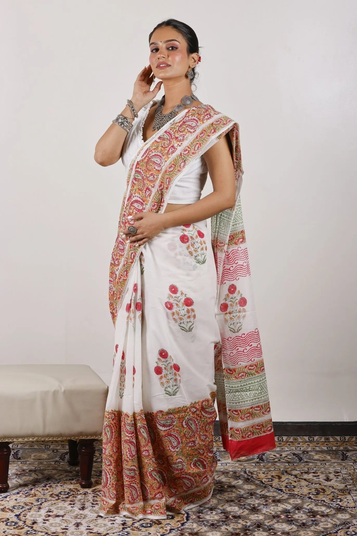 Mulmul Cotton Saree | Gulbahar