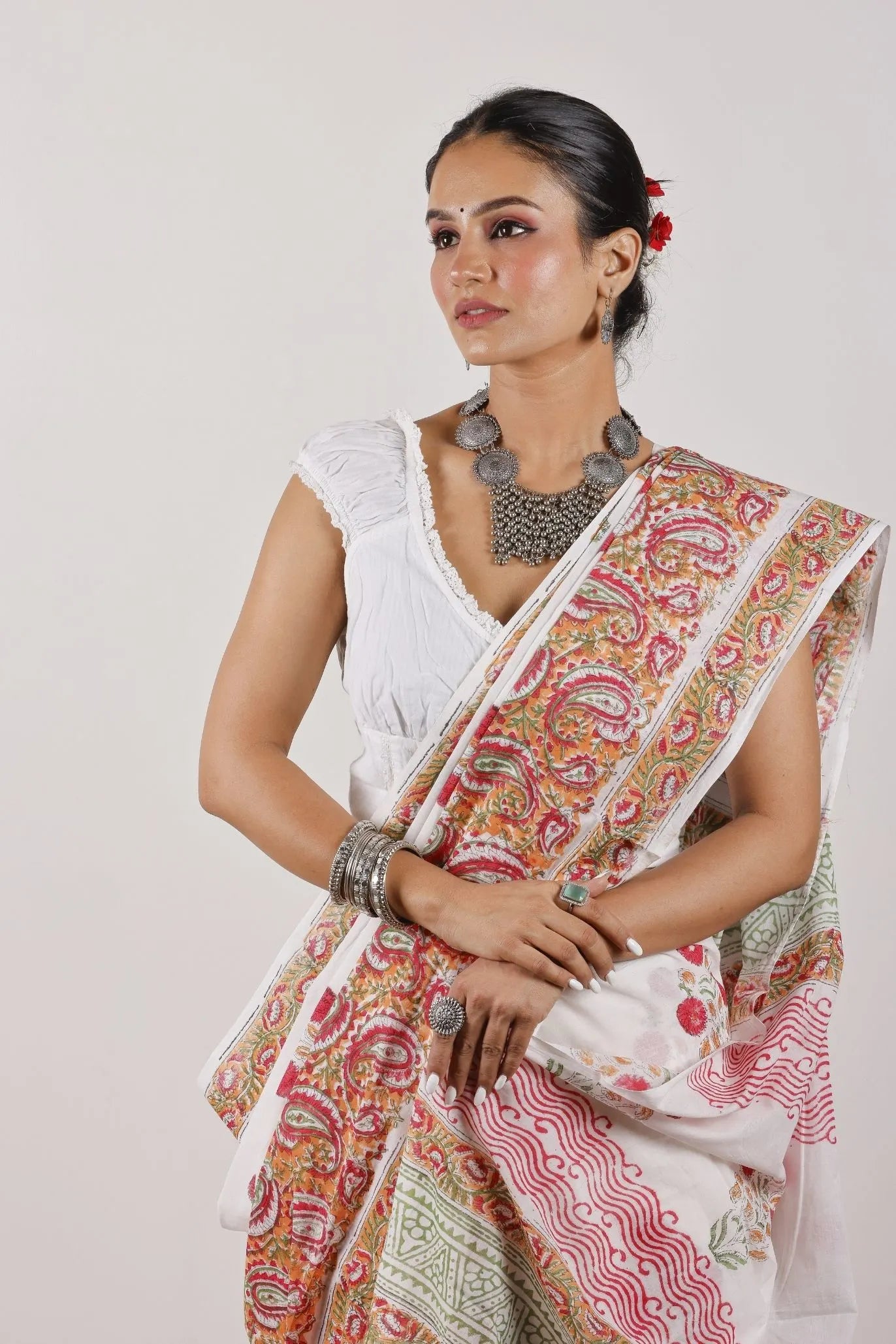 Mulmul Cotton Saree | Gulbahar