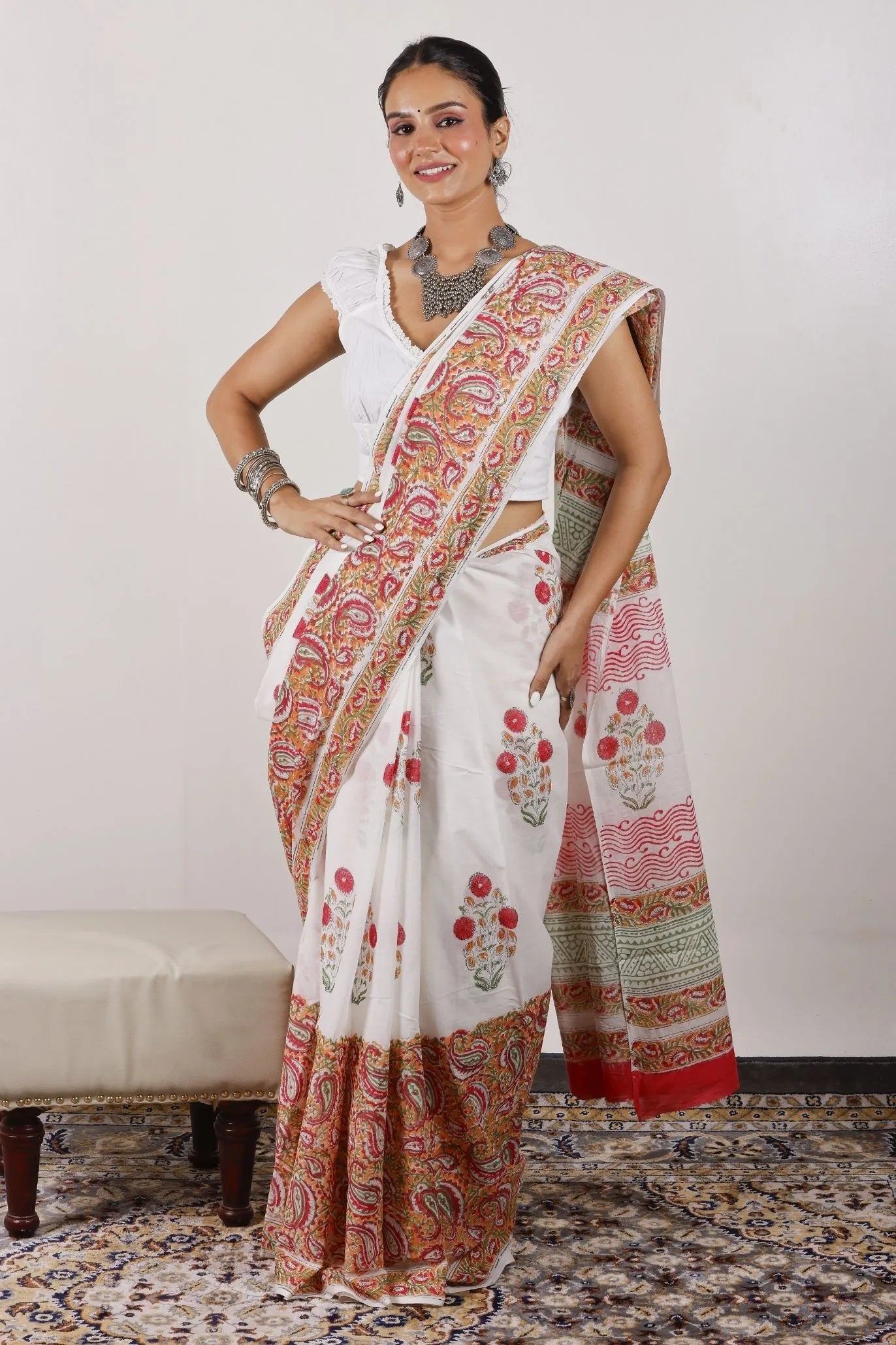 Mulmul Cotton Saree | Gulbahar