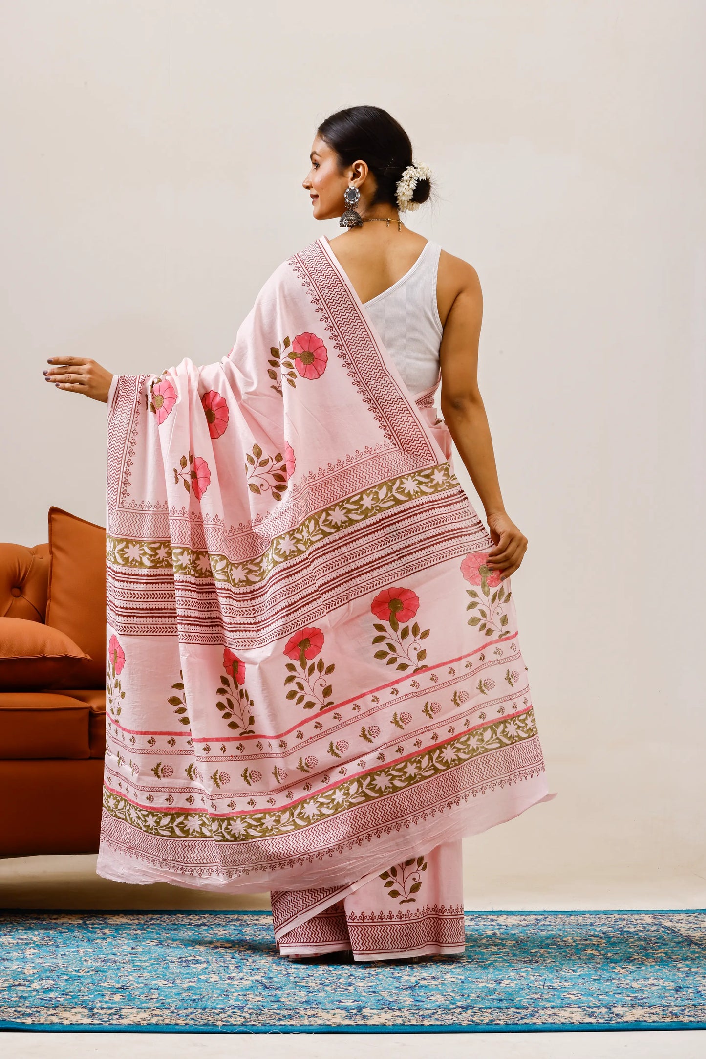 Pure Mulmul Cotton Saree | Gulaabo