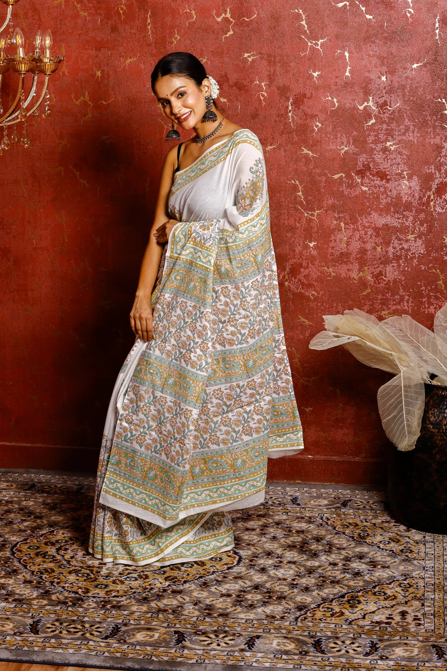 Pure Mulmul Cotton Saree | Basanti Bela