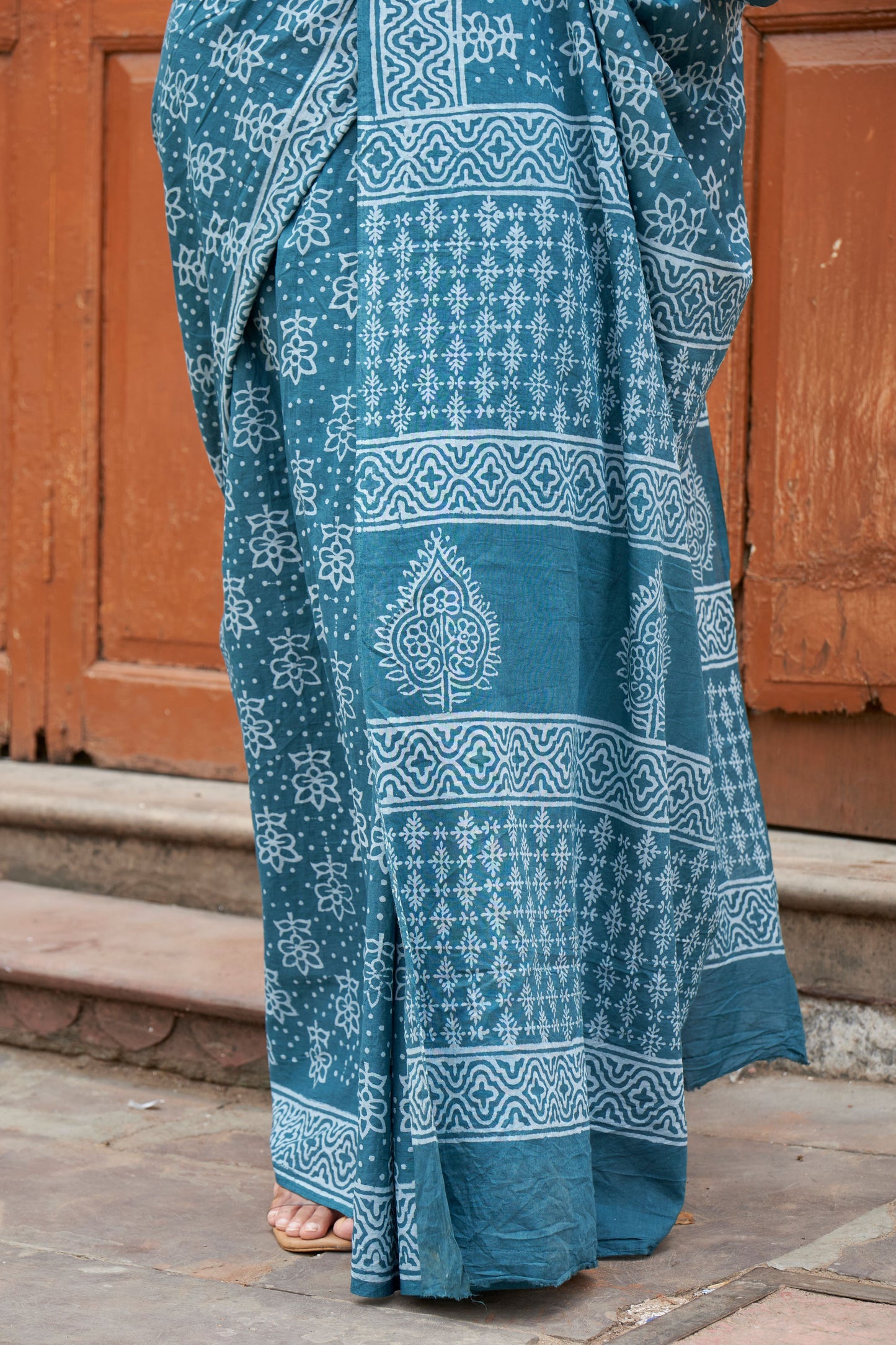 Bold Hues | Mulmul Cotton Saree | Hand Block Print Saree