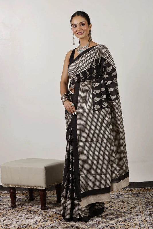 Mulmul Cotton Saree | Chaukor