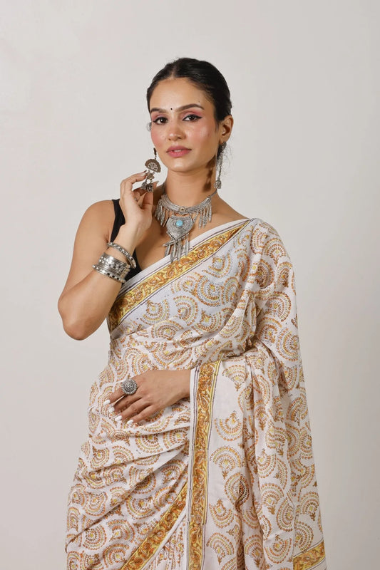 Mulmul Cotton Saree | Kanaka