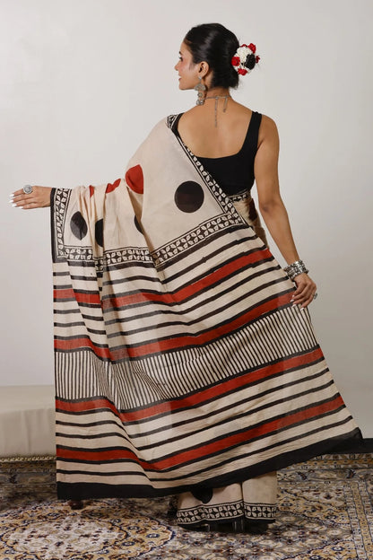 Mulmul Cotton Saree | Mudra