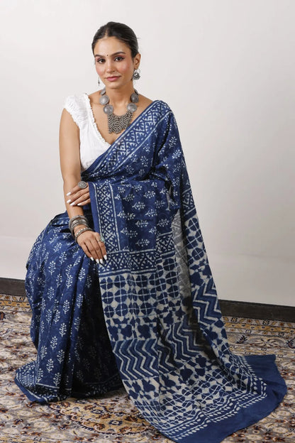 Mulmul Cotton Saree | Neelam