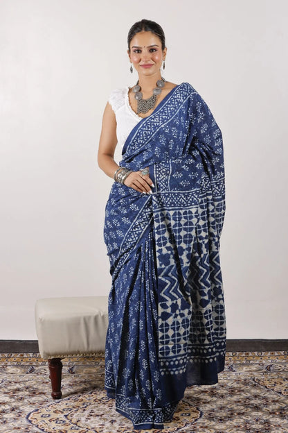 Mulmul Cotton Saree | Neelam