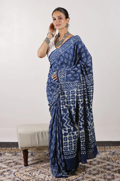 Mulmul Cotton Saree | Neelam