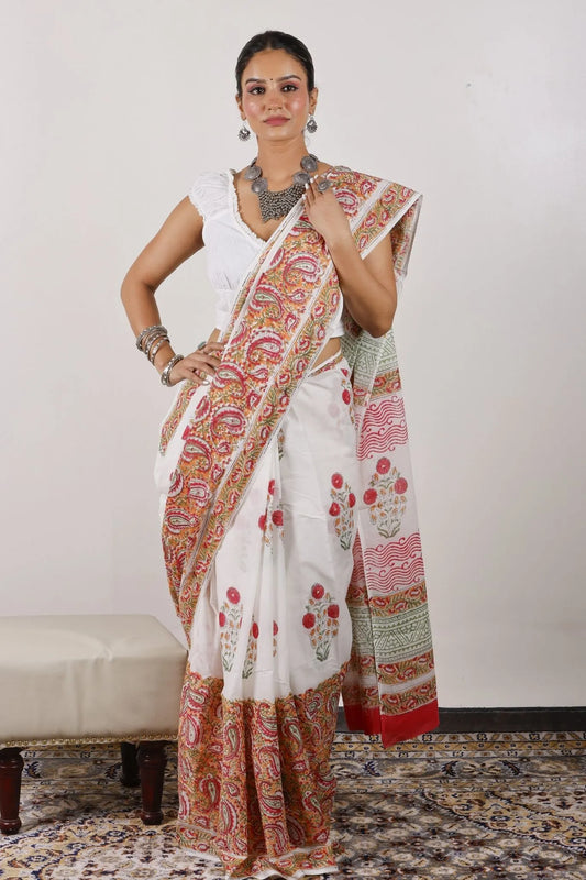 Mulmul Cotton Saree | Gulbahar