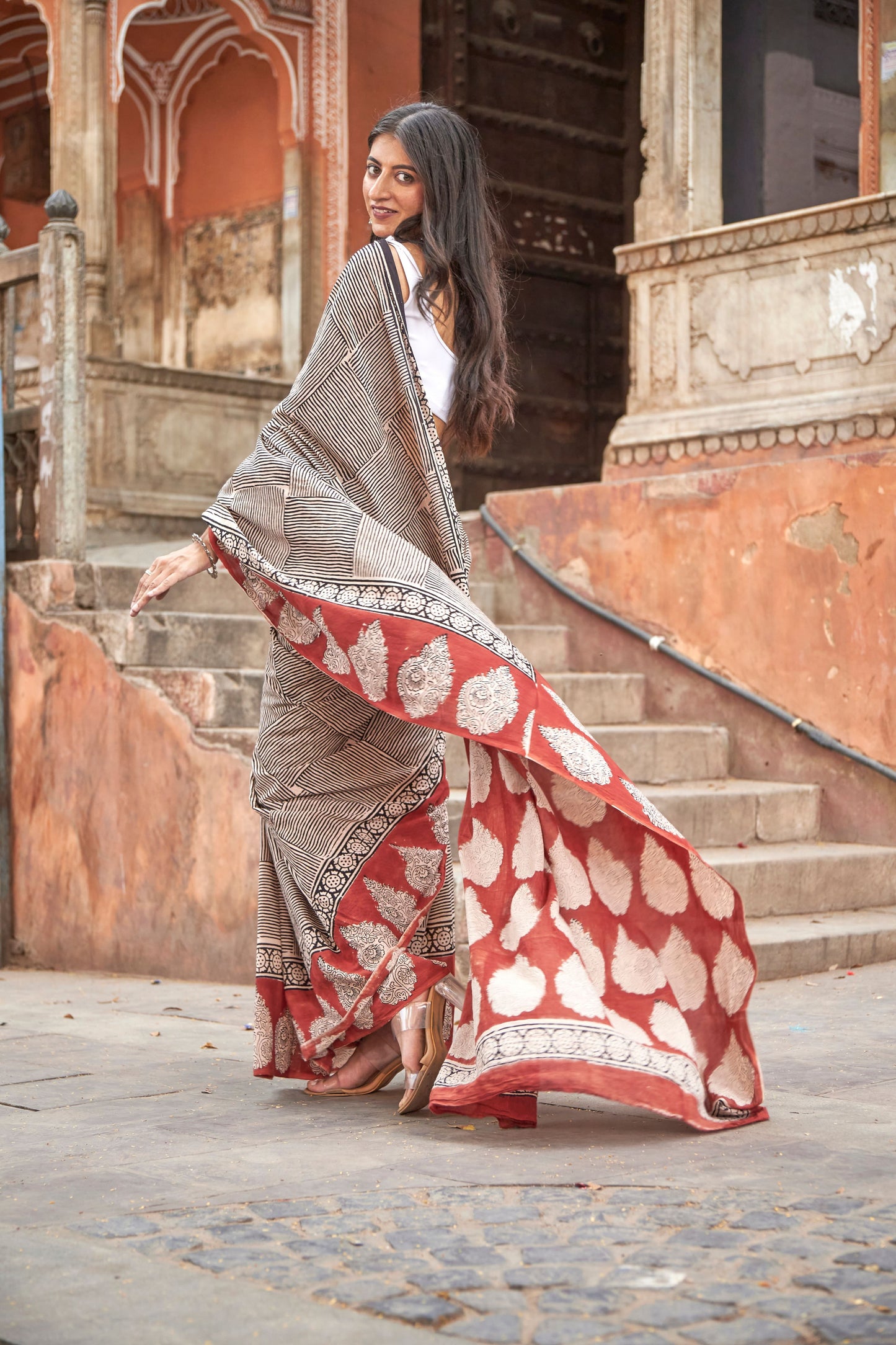 Thar Treasure | Mulmul Cotton Saree | Hand Block Print Saree