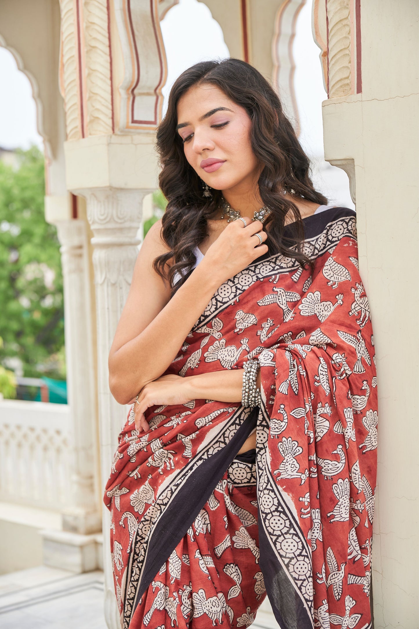 Timeless Tapestry | Mulmul Cotton Saree | Hand Block Print Saree